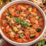Ribollita – Toskanischer Gemüseeintopf mit Bohnen und Brot