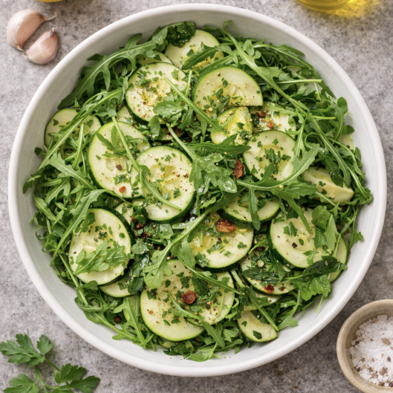 Zucchini-Rucola-Salat mit Zitronendressing – leicht & mediterran