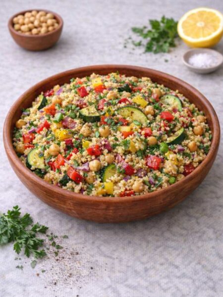 Couscous-Salat mit Kichererbsen – Gesund & aromatisch