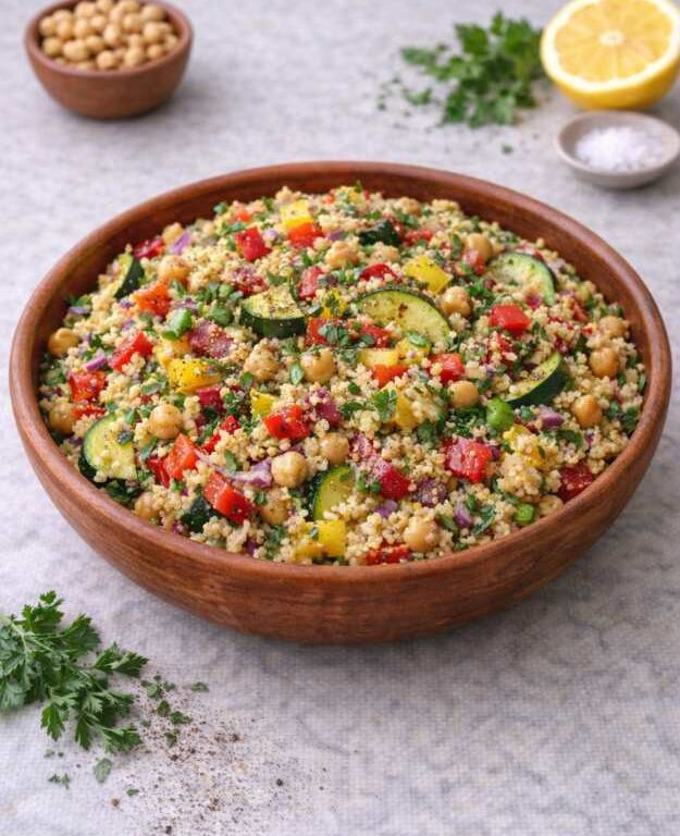 Couscous-Salat mit Kichererbsen – Gesund & aromatisch