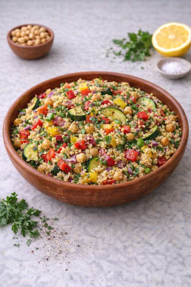 Couscous-Salat mit Kichererbsen – Gesund & aromatisch