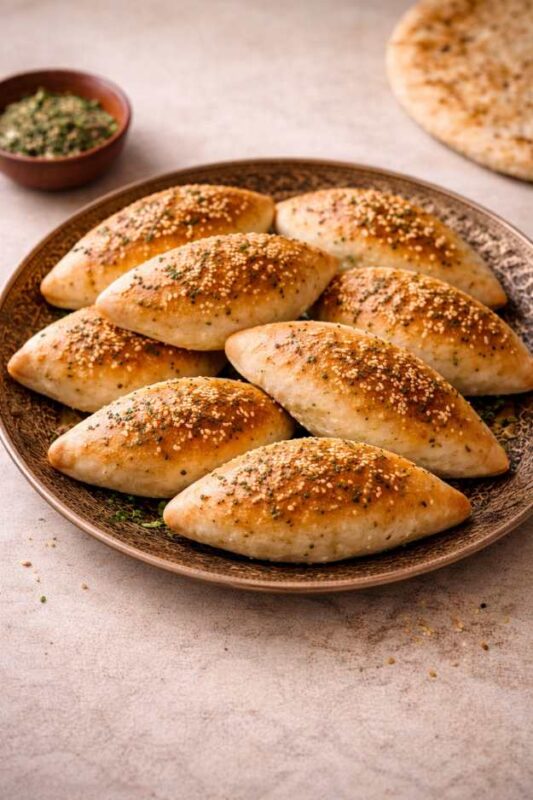 Kräuter-Käse-Fatayer – Teigtaschen mit Feta & Kräutern