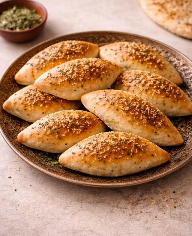 Kräuter-Käse-Fatayer – Teigtaschen mit Feta & Kräutern