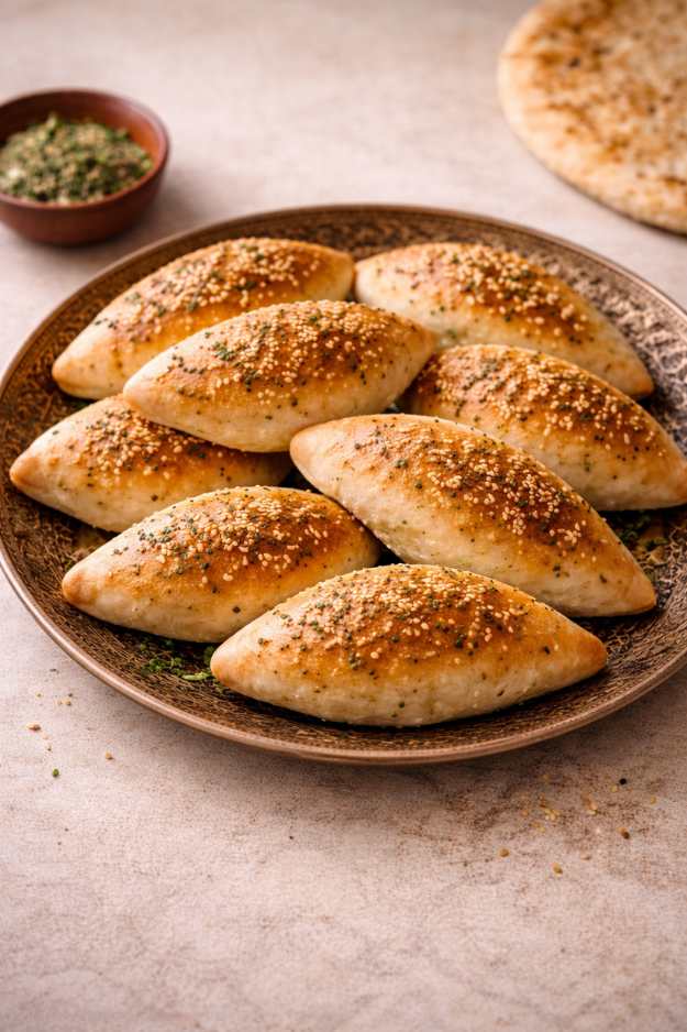 Kräuter-Käse-Fatayer – Teigtaschen mit Feta & Kräutern