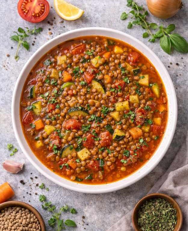 Linsen-Gemüse-Eintopf – sättigendes Rezept einfach gemacht