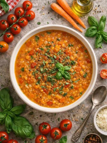 Rote-Linsen-Suppe – einfaches Rezept mit roten Linsen