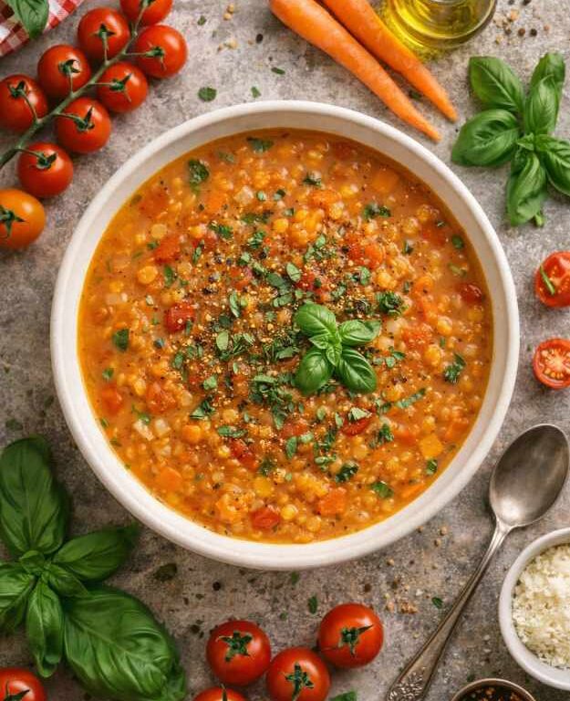 Rote-Linsen-Suppe – einfaches Rezept mit roten Linsen