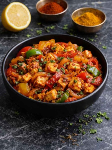 Würziges Paneer Capsicum Stir Fry