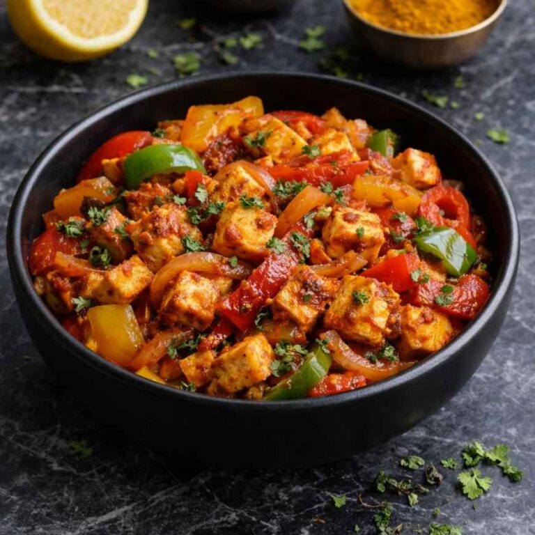 Würziges Paneer Capsicum Stir Fry