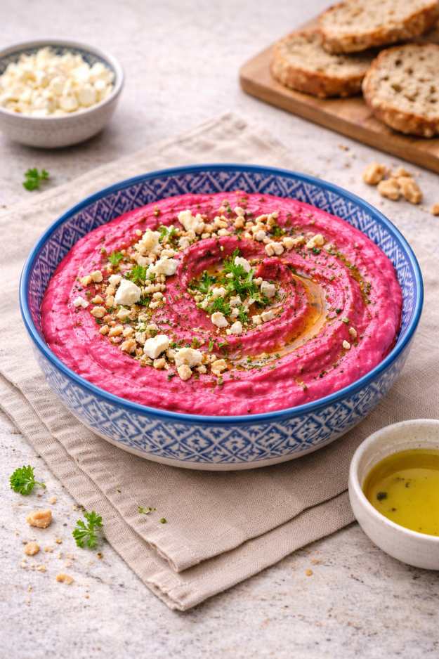 Rote-Bete-Dip mit Feta – Cremig, gesund und schnell gemacht