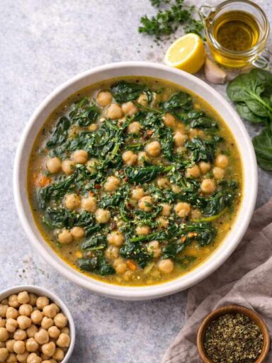Kichererbsen-Spinat-Suppe – Gesundes Rezept einfach gemacht