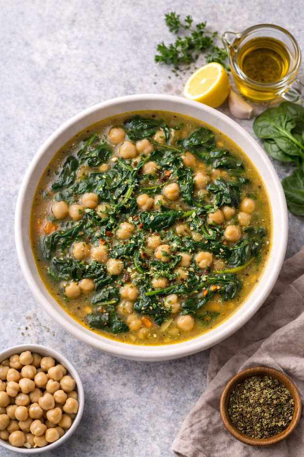 Kichererbsen-Spinat-Suppe – Gesundes Rezept einfach gemacht
