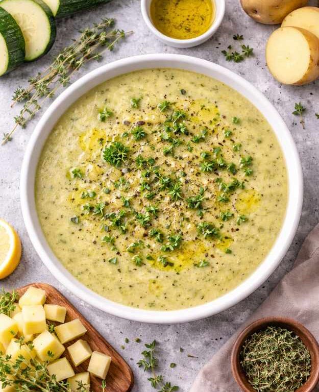 Zucchini-Kartoffel-Suppe – Cremige Suppe einfach gemacht