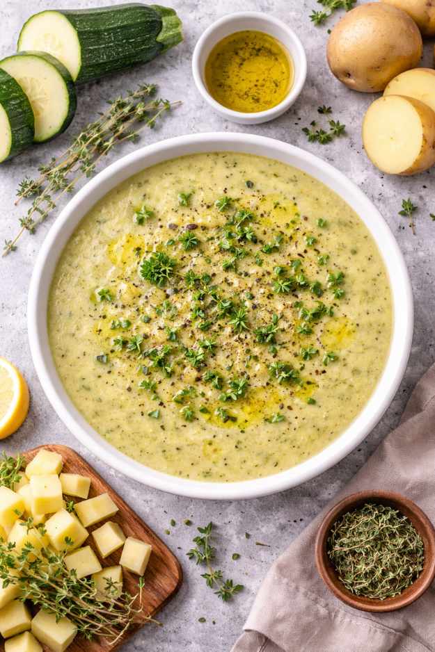 Zucchini-Kartoffel-Suppe – Cremige Suppe einfach gemacht
