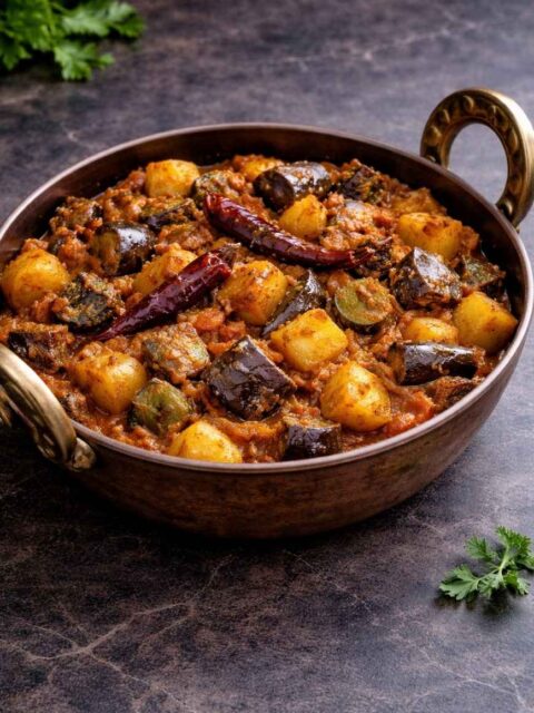 Aloo Baingan – Kartoffel-Auberginen-Pfanne