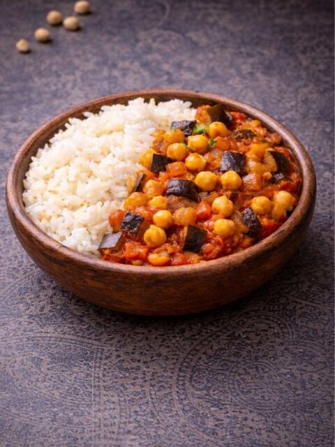 Auberginen-Kichererbsen-Eintopf