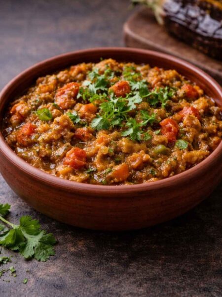 Baingan Bharta – Geröstetes Auberginen-Curry