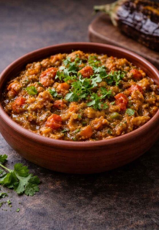 Baingan Bharta – Geröstetes Auberginen-Curry