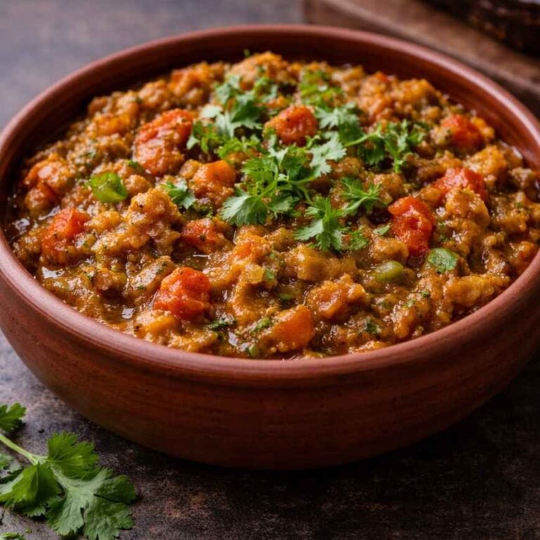 Baingan Bharta – Geröstetes Auberginen-Curry