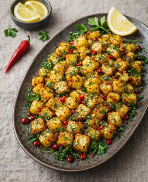 Batata Harra – Würzige Kartoffel-Pfanne wie im Libanon