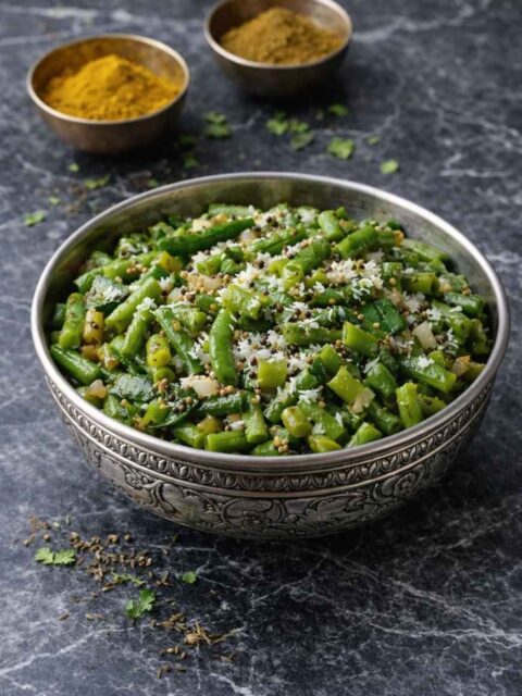 Beans Poriyal – Südindisches Bohnen-Pfanne