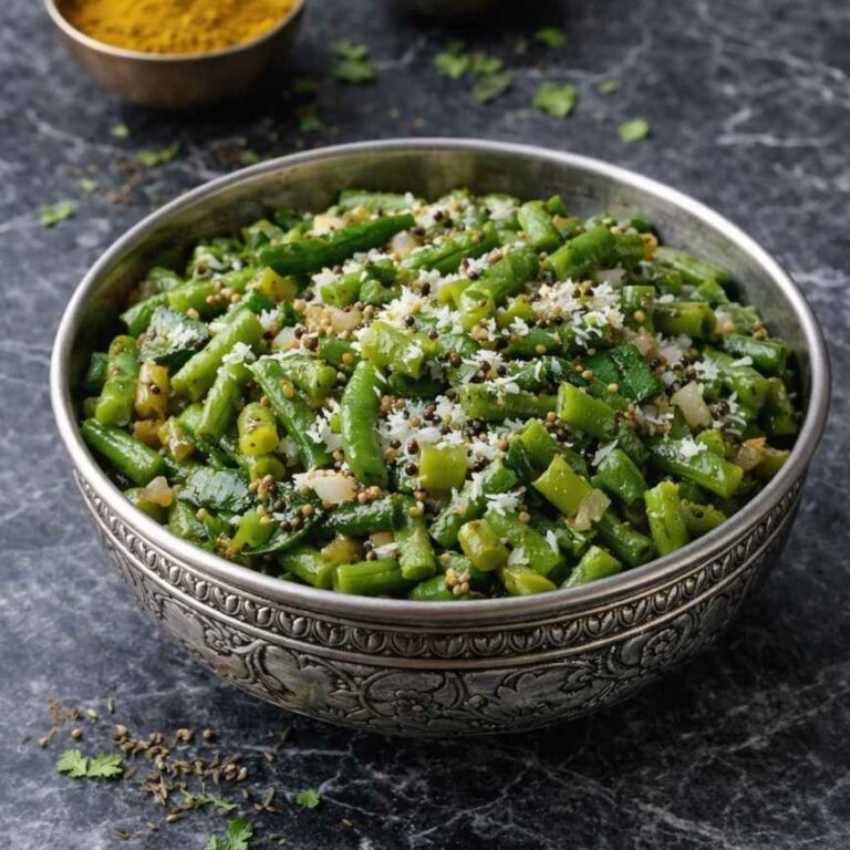 Beans Poriyal – Südindisches Bohnen-Pfanne