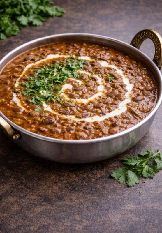 Dal Makhani – Cremiges schwarzes Linsen-Curry, langsam gekocht