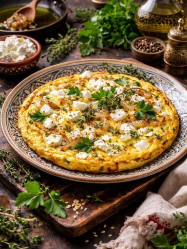 Omelett mit Feta – Rezept mit frischen Kräutern