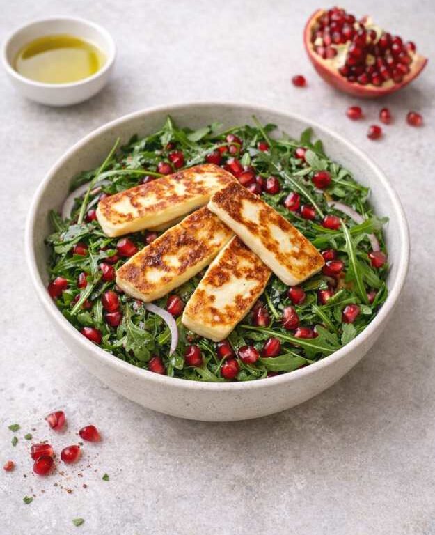 Rucola-Halloumi-Salat – Herzhaft, frisch & perfekt ausgewogen