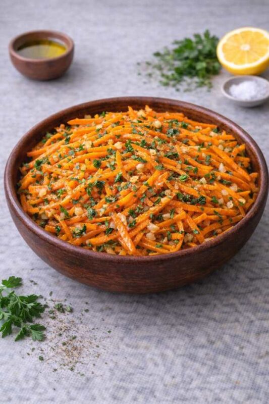 Orientalischer Karottensalat – Frisch, würzig & aromatisch
