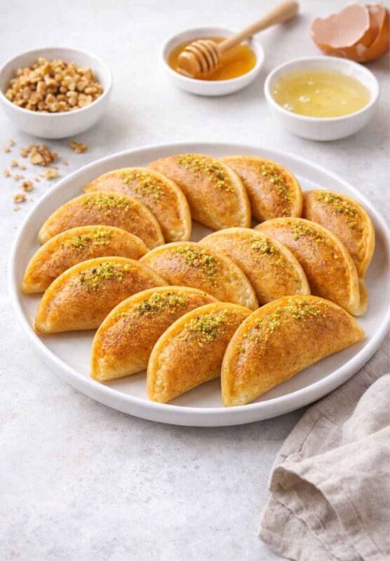 Atayef mit Walnüssen – gefüllte Pfannkuchen Rezept