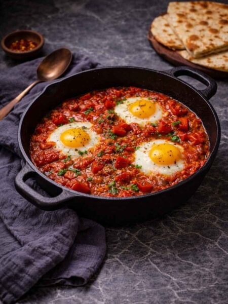 Klassische Shakshuka – Rezept mit Tomaten, Paprika & Eiern