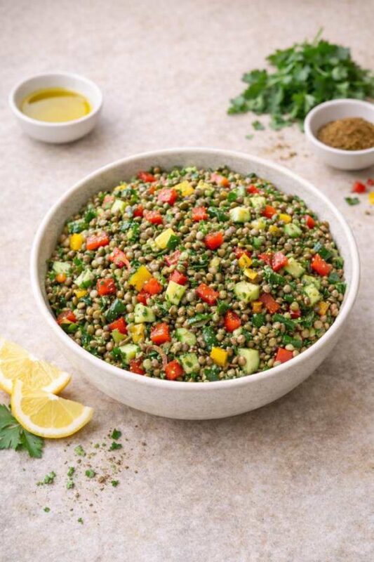 Linsensalat mit Kreuzkümmel – Gesund, proteinreich & aromatisch