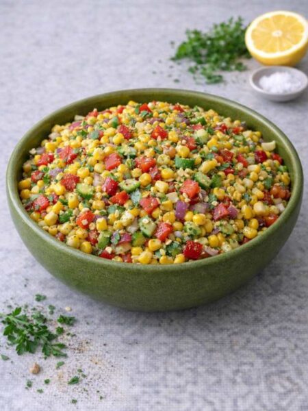 Orientalischer Maissalat – Frisch, bunt & schnell gemacht