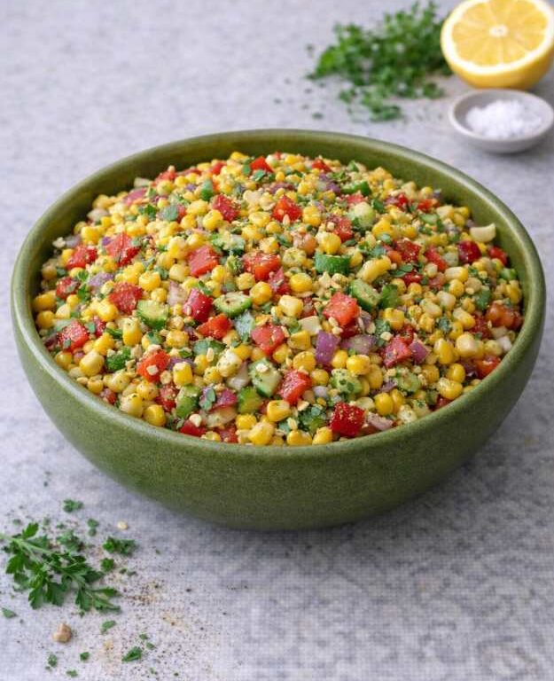 Orientalischer Maissalat – Frisch, bunt & schnell gemacht