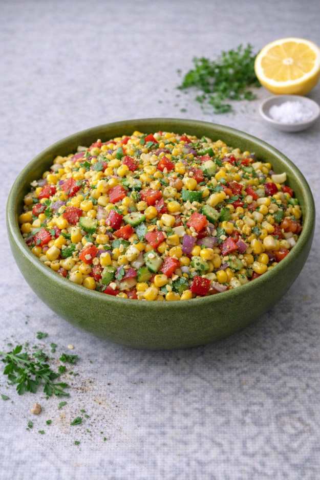 Orientalischer Maissalat – Frisch, bunt & schnell gemacht