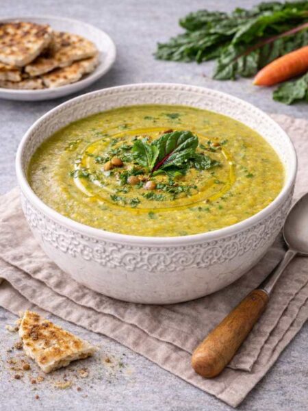 Linsen-Mangold-Suppe – Gesund, cremig & proteinreich
