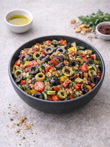 Olivensalat mit Walnüssen – Würzig, mediterran & aromatisch