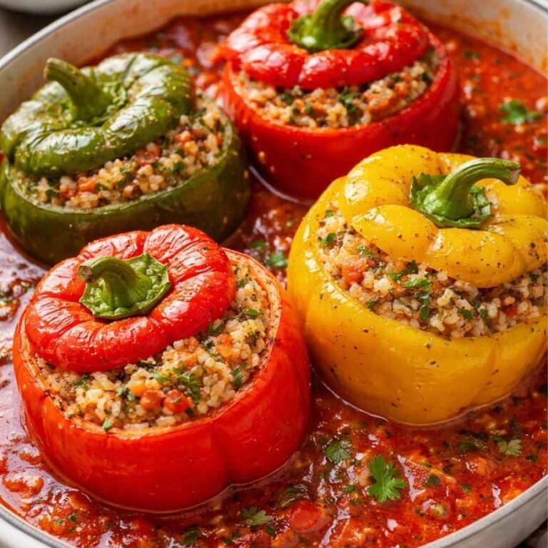 Gefüllte Paprika mit Reis und Kräutern