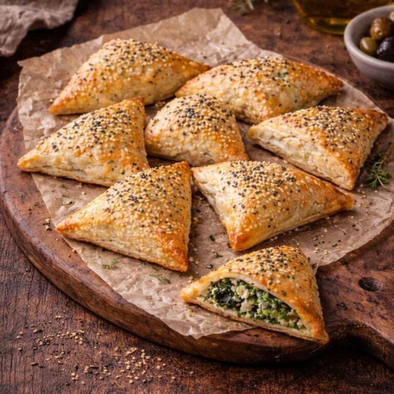Spinat-Feta-Taschen – Knusprige Teigtaschen mit Spinat und Feta