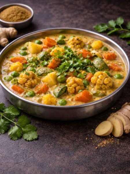 Vegetable Korma – Mildes Gemüse-Curry mit Kokos