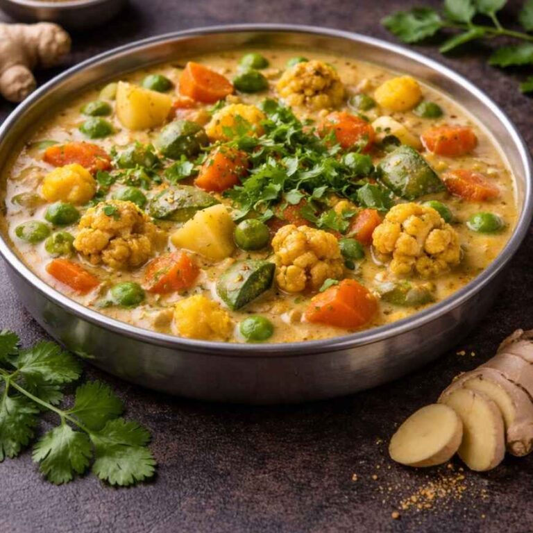 Vegetable Korma – Mildes Gemüse-Curry mit Kokos