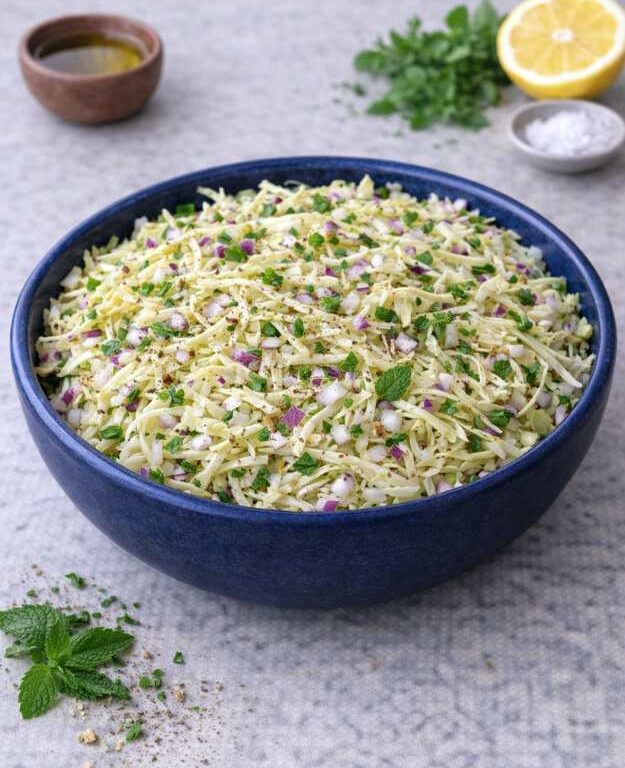 Weißkohlsalat mit Minze – Frisch, knackig & leicht