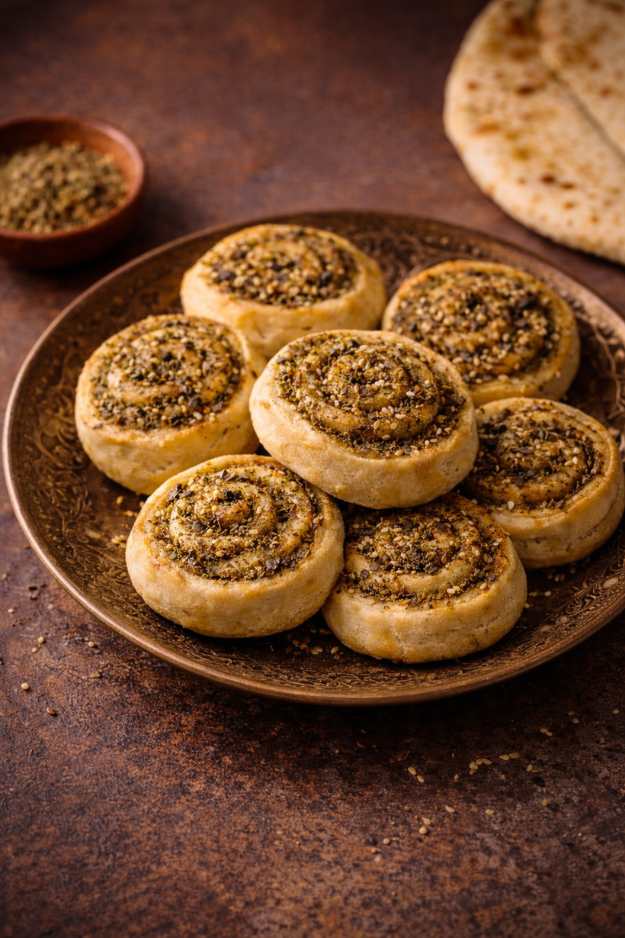Zaatar-Schnecken – Orientalisches Gebäck mit Zaatar & Olivenöl