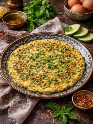Zucchini-Minz-Omelett – Leichtes, gesundes Rezept