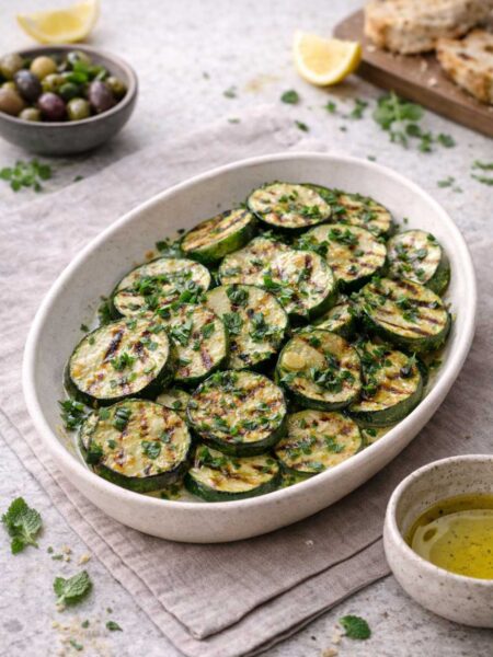 Gegrillte Zucchini mit Zitronensaft – Schnell, leicht & mediterran