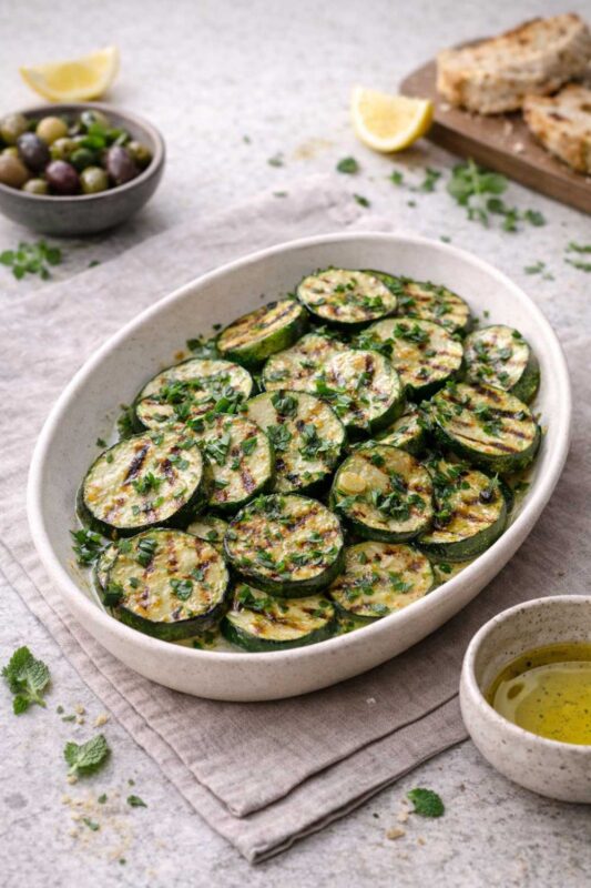 Gegrillte Zucchini mit Zitronensaft – Schnell, leicht & mediterran