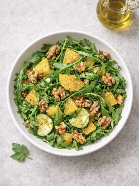 Rucola-Orangen-Salat mit Walnüssen – frisch, fruchtig & gesund