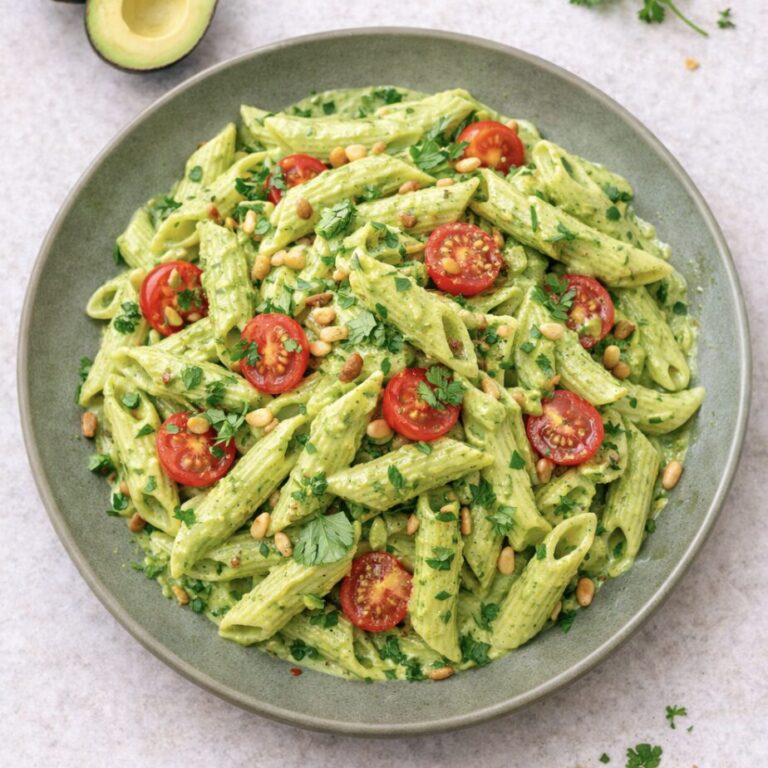 Pasta mit cremiger Avocado-Sauce – einfach & gesund
