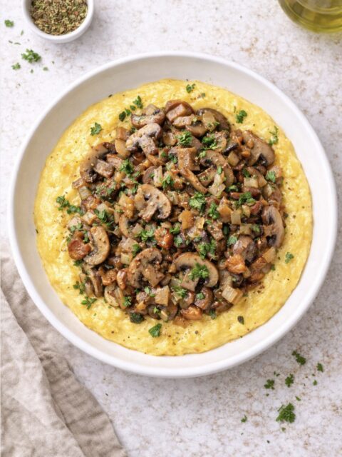 Polenta mit Pilzragout – cremig & herzhaft